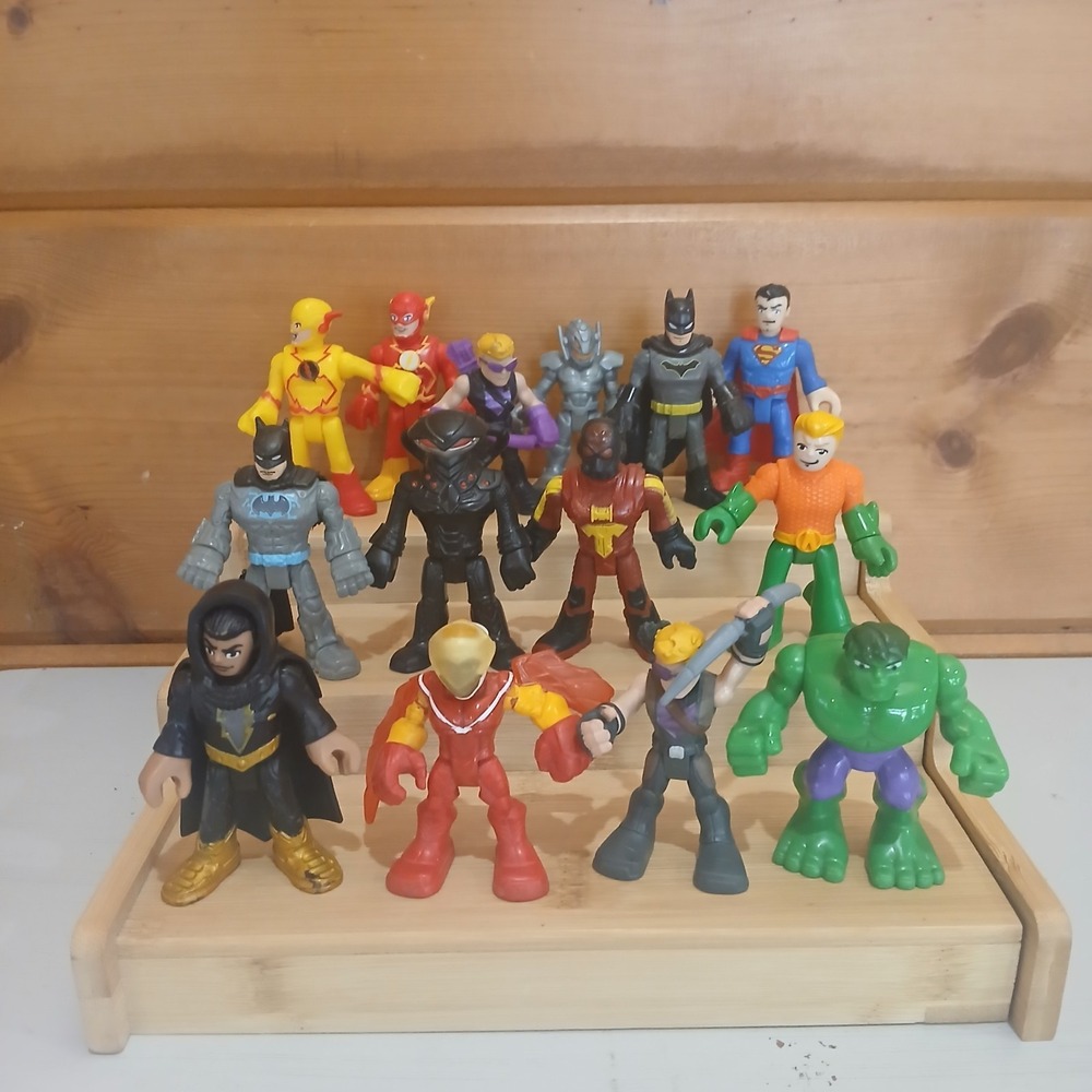 Playskool Squad Heroes and FisherPrice Marvel DC Super Hero Adventures 14pc ZB2
